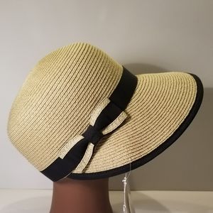 Sassy straw hat with accent bow